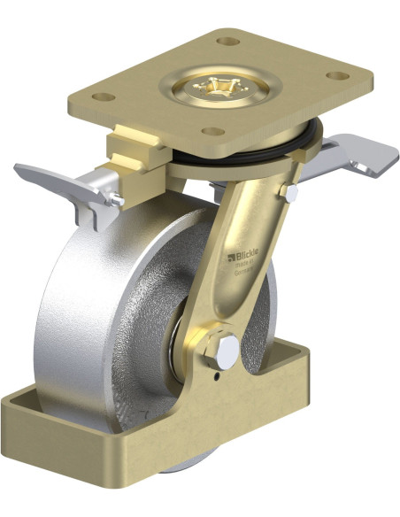 LS-G 150K-ST-RI4-FS pasukamas ratukas su stabdžiais, 150 mm