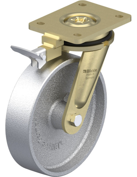 LS-G 200G-RI4 pasukamas ratukas su stabdžiais, 200 mm