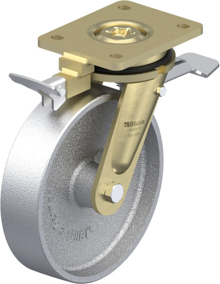LS-G 200G-ST-RI4 pasukamas ratukas su stabdžiais, 200 mm