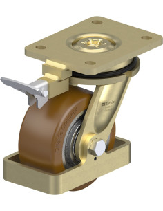 LS-GB 128K-RI4-FS poliuretano ratukas su stabdžiais