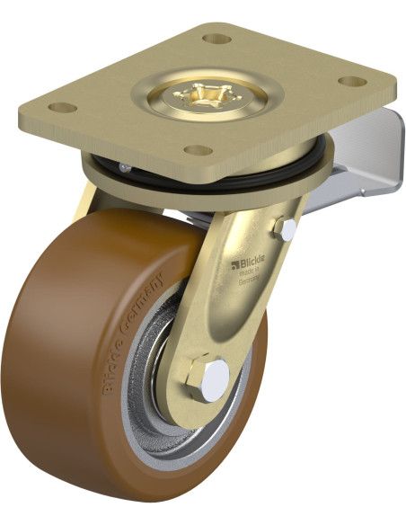 LS-GB 128K-ST poliuretano ratukas su stabdžiais