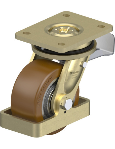 LS-GB 128K-ST-FS poliuretano ratukas su stabdžiais