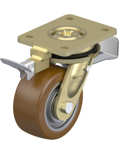 LS-GB 128K-ST-RI4 poliuretano ratukas su stabdžiais