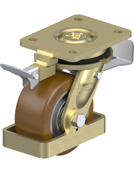 LS-GB 128K-ST-RI4-FS poliuretano ratukas su stabdžiais