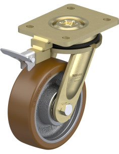 LS-GB 150K-RI4 poliuretano pasukamas ratukas su stabdžiais