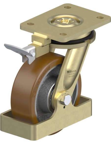 LS-GB 150K-RI4-FS poliuretano ratukas su stabdžiais