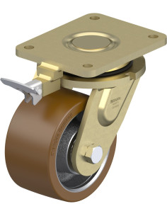 LS-GB 154K-RI4 poliuretano ratukas su stabdžiais