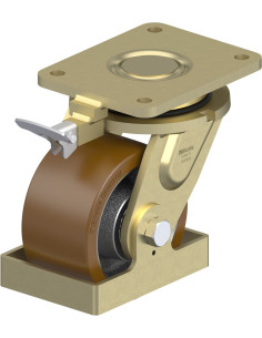 LS-GB 154K-RI4-FS poliuretano ratukas su stabdžiais