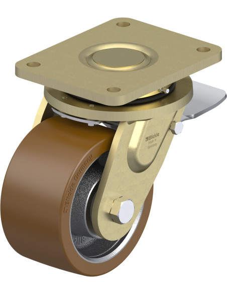 LS-GB 154K-ST poliuretano ratukas su stabdžiais