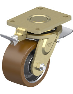 LS-GB 154K-ST-RI4 poliuretano ratukas su stabdžiais