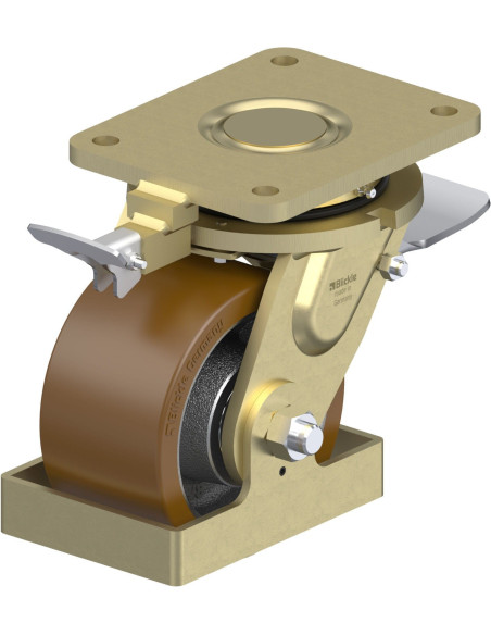 LS-GB 154K-ST-RI4-FS poliuretano ratukas su stabdžiais