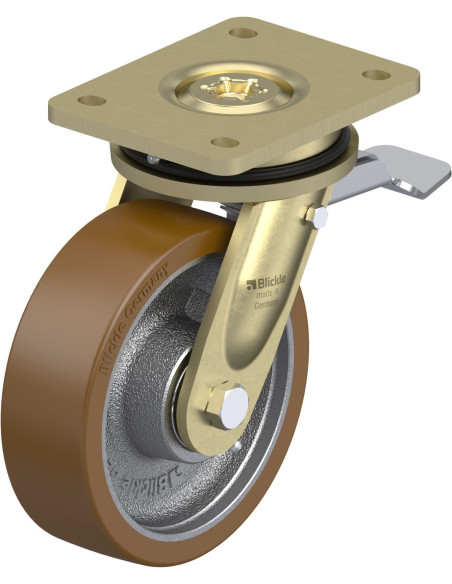 LS-GB 160K-ST Poliuretano ratukas su stabdžiais