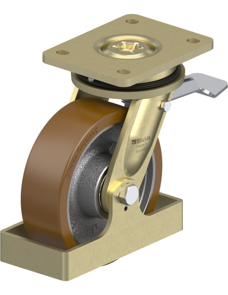 LS-GB 160K-ST-FS poliuretano ratukas su stabdžiais