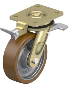 LS-GB 160K-ST-RI4 poliuretano ratukas su stabdžiais