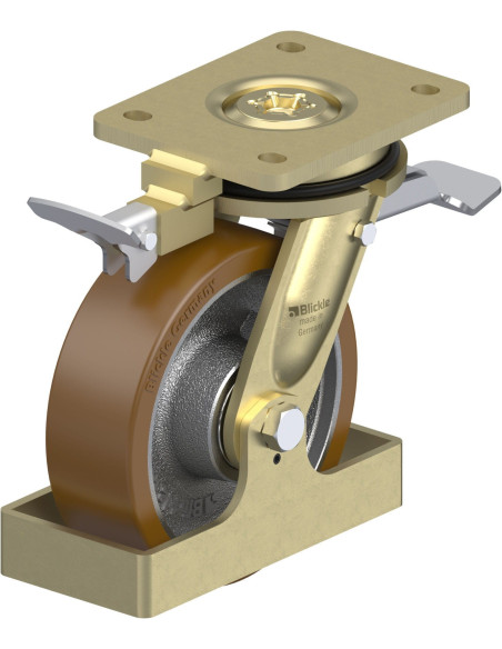 LS-GB 160K-ST-RI4-FS poliuretano pasukamas ratukas su