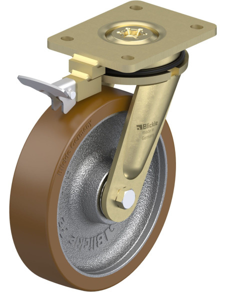 LS-GB 200K-RI4 poliuretano ratukas su stabdžiais