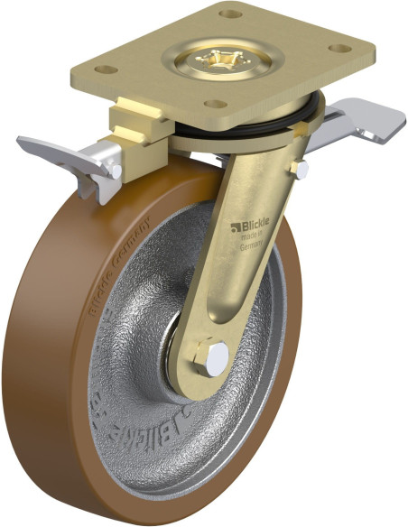 LS-GB 200K-ST-RI4 poliuretano ratukas su stabdžiais