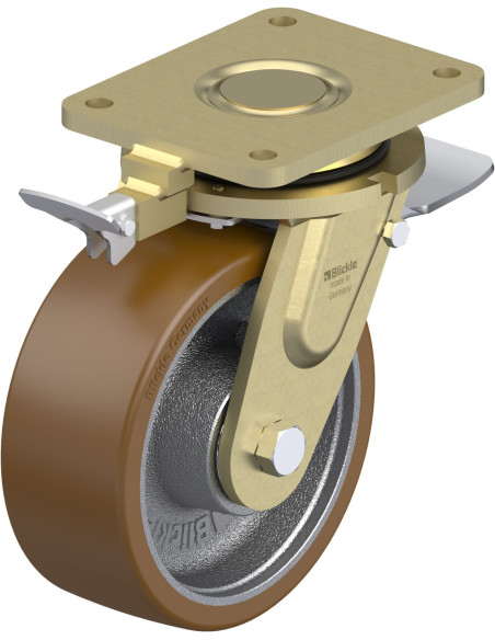 LS-GB 202K-ST-RI4 poliuretano ratukas su stabdžiais