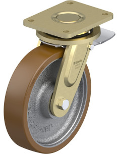 LS-GB 250K-ST poliuretano ratukas su stabdžiais