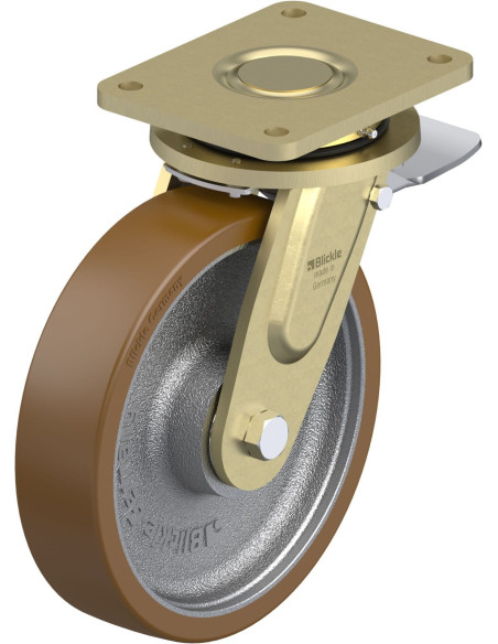 LS-GB 250K-ST poliuretano ratukas su stabdžiais