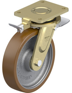 LS-GB 250K-ST-RI4 poliuretano pasukamas ratukas su