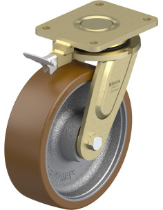 LS-GB 252K-RI4 poliuretano ratukas su stabdžiais