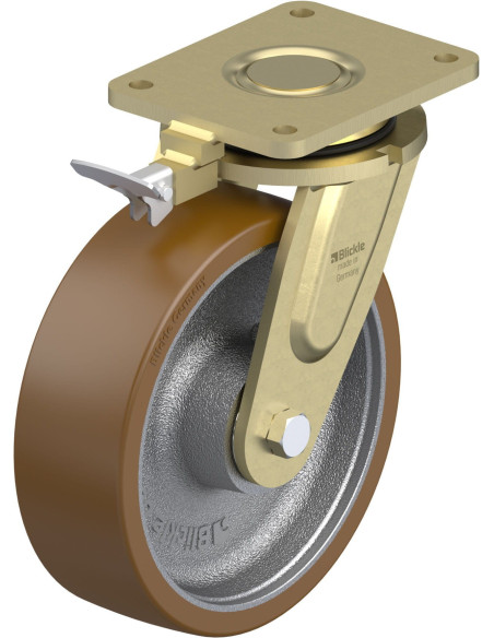 LS-GB 252K-RI4 poliuretano ratukas su stabdžiais