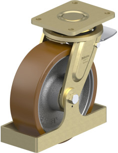 LS-GB 252K-ST-FS poliuretano ratukas su stabdžiais