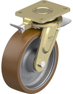 LS-GB 252K-ST-RI4 poliuretano ratukas su stabdžiais