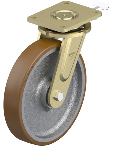 LS-GB 300K-RI4 poliuretano pasukamas ratukas su stabdžiais