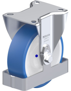 B-POTHS 125XKA-FS - 125 mm poliuretano fiksuotas ratukas