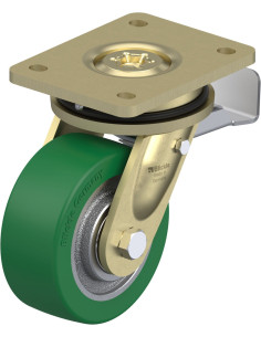 LS-GST 127K-ST poliuretano pasukamas ratukas su stabdžiais