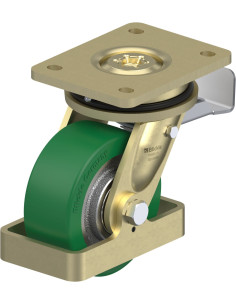 LS-GST 127K-ST-FS poliuretano ratukas su stabdžiais