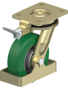 LS-GST 150K-RI4-FS poliuretano ratukas su stabdžiais