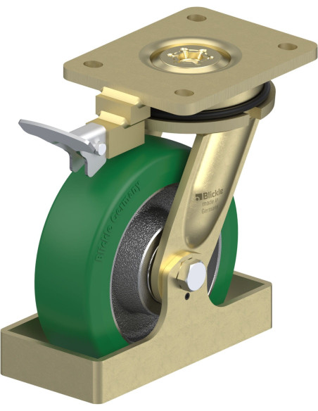 LS-GST 160K-RI4-FS poliuretano ratukas su stabdžiais