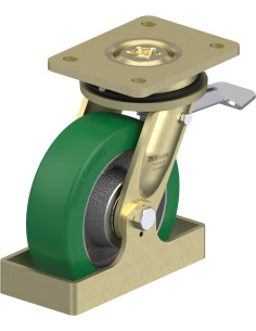 LS-GST 160K-ST-FS poliuretano ratukas su stabdžiais