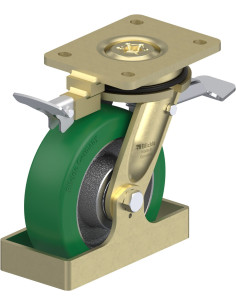 LS-GST 160K-ST-RI4-FS poliuretano ratukas su stabdžiais