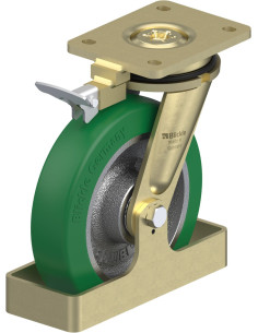 LS-GST 200K-RI4-FS poliuretano ratukas su stabdžiais