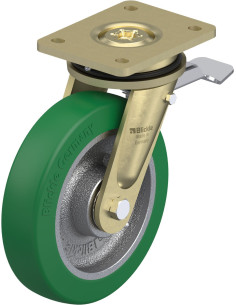 LS-GST 200K-ST poliuretano ratukas su stabdžiais