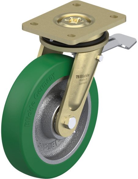 LS-GST 200K-ST poliuretano ratukas su stabdžiais