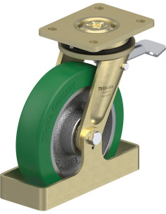 LS-GST 200K-ST-FS poliuretano ratukas su stabdžiais