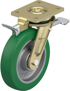 LS-GST 200K-ST-RI4 poliuretano ratukas su stabdžiais