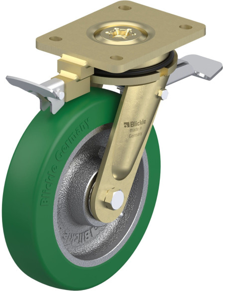 LS-GST 200K-ST-RI4 poliuretano ratukas su stabdžiais