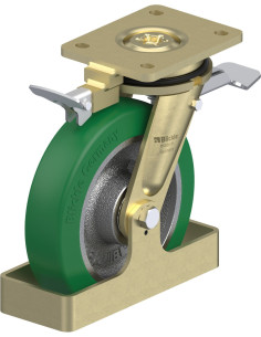 LS-GST 200K-ST-RI4-FS poliuretano pasukamas ratukas su