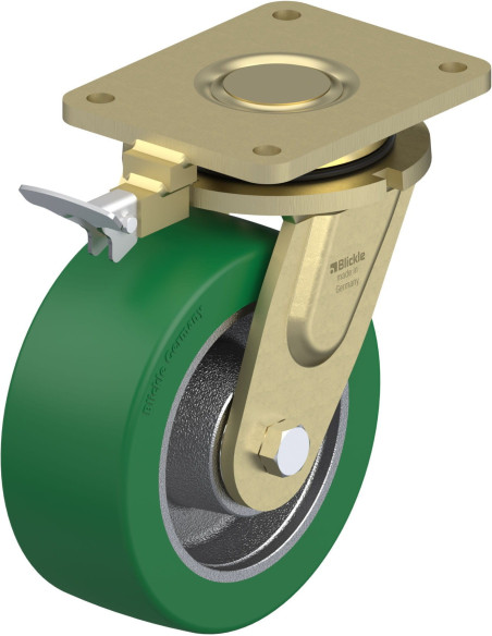 LS-GST 202K-RI4 poliuretano ratukas su stabdžiais