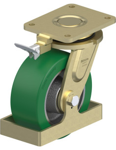 LS-GST 202K-RI4-FS poliuretano ratukas su stabdžiais