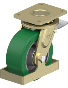 LS-GST 202K-ST-FS poliuretano ratukas su stabdžiais