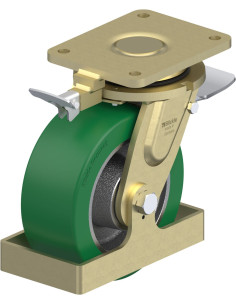 LS-GST 202K-ST-RI4-FS poliuretano ratukas su stabdžiais