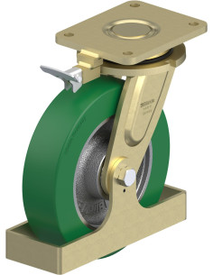 LS-GST 250K-RI4-FS poliuretano ratukas su stabdžiais