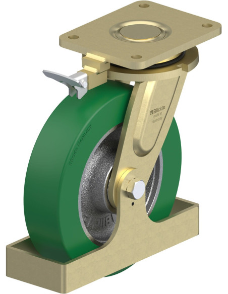 LS-GST 250K-RI4-FS poliuretano ratukas su stabdžiais